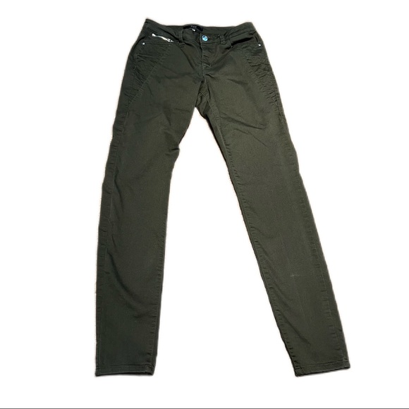 Dex - Skinny Olive Green Pants - Picture 1 of 4